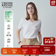 Teenie Weenie【索罗娜】小熊2024年夏季新款白色V领T恤短款上衣女 白色 165/M