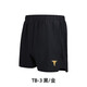 挺拔TIBHAR德国挺拔乒乓球服男女乒乓球运动服专业速干透气比赛服T恤 [TB-3 炫动短裤] -黑金 1条 XL/175