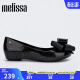 Melissa（梅丽莎）新品蝴蝶结鱼嘴低跟时尚通勤女士时装单鞋33551 闪黑色 37