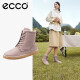 ECCO爱步女靴 冬季保暖靴加绒短筒靴雪地靴 酷锐200553 粉色20055302337 35