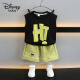 迪士尼（Disney）男童夏装套装夏款2024新款儿童背心宝宝夏季衣服男孩痞帅气小童装 黑色 100cm(100cm)
