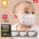 贝肽斯儿童口罩婴儿口罩3d立体一次性宝宝专用三重防护口耳罩 飞机 1盒装（32只） S码 0-3（独立包装）