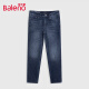 班尼路（Baleno）时尚潮流直筒裤抓纹水洗修身舒适牛仔长裤男 002D 28 