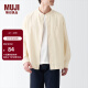 无印良品 MUJI 男式 棉水洗牛津 立领衬衫  ACA40C2S 原色 L