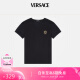 范思哲（VERSACE）男装美杜莎V领修身T恤黑色【V领】5  礼物