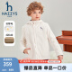 哈吉斯（HAZZYS）品牌童装男女童外套冬新品防静电宽松保暖时尚舒适针织外套 奶油色 165