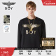 BOY LONDON【经典款】冬情侣款logo圆领休闲百搭潮牌卫衣N03909 黑色 L