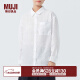 无印良品（MUJI） 女式 麻 宽版衬衫女士长袖衬衣外套夏季款 汉麻 BCJ22C4S 白色 XL 165/92A
