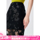 Mandy Zhang法式CHIC黑色蕾丝亮片设计感半身裙女夏季两件套长裙子 黑珍珠 2件组合，可拆解单独搭配 160/64A/S