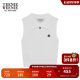 Teenie Weenie小熊2024年夏季新款针织背心修身时尚白色T恤上衣女 白色 165/M