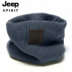 吉普（JEEP）帽子男士围脖加绒保暖针织围巾秋冬季防寒护脖套头围巾A0636