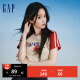 Gap【欧阳娜娜同款】女装2024夏季新款亲肤logo短袖T恤上衣465242 红色 160/80A(S) 亚洲尺码