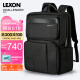 乐上（LEXON）电脑包17.3英寸笔记本大容量男士双肩包多隔层书包旅行包黑色
