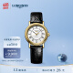 浪琴（LONGINES）瑞士手表 时尚系列 机械皮带女表 对表 L43212112