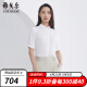 雅戈尔（YOUNGOR）短袖衬衫女白色雪纺衬衫化纤面料垂感舒适易打理新品商场同款 白色 36