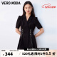 VEROMODAVero Moda连衣裙2023新款简约通勤双排扣可拆链条 S59黑色 170/88A/L