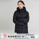 羽物（YUGIFTS）羽绒服新款冬季95白鹅绒短款连帽加厚快热纱羽绒服男女同穿外 黑色 S