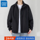 真维斯（Jeanswest）男外套大码春秋男装季简约商务休闲夹克男士春装2025衣服上衣 2222黑色 2XL