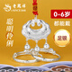 老凤祥银手镯婴儿足银长命锁对镯宝宝银饰套装儿童生日满月周岁礼物 小铃铛宝宝手镯+锁套装 37±1g