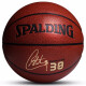 SPALDING 斯伯丁湖人队刻字金州勇士队斯蒂芬签名PU篮球 斯伯丁74-645Y