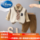 迪士尼（Disney）童装男童秋装套装儿童服装男宝宝春秋季学院风三件套1小男孩衣服 米白色8223款-春秋 100 尺码2~3岁【 90-100cm】cm