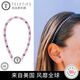 TELETIES美国进口电话线发圈发箍头饰发绳皮筋女H运动头绳头箍碎发整理 【粉色风暴】H-018