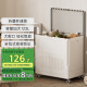 京东京造【巨能装】收纳箱可折叠翻盖带轮储物箱大容量64*67*40 cm