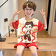 儿童睡衣男孩夏季短袖纯棉哪吒2025新款敖丙大童青少年家居服套装 Q5567风火轮哪吒 130 -14码建议身高125-135CM