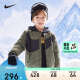 NIKE 耐克童装男女童棉服冬季保暖儿童经典大LOGO休闲棒球领夹克外套