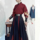 川隼汉服成人男侠客书生古装女乌丝鹿锦衣卫唐装公子表演服套装班服 逐凤+腰带+护腕+扇子 XL
