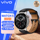 vivowatch5智能手表运动通话手表蓝牙电话手机手表男女通用手表 辰夜黑软胶表带 精钢真皮表带【蓝牙版】