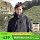 骆驼（CAMEL）户外冲锋衣三合一可拆防水登山服3514幻影黑,男女款L