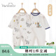 欢喜小熊婴儿连体衣2件装春夏季薄款纯棉长袖轻薄柔软空调服男女宝宝衣服