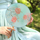 欧利文【5折清仓】团扇diy印花团扇结婚成品cos汉服古风扇子中国风宫扇舞蹈苏州苏绣双面半透圆扇