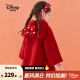 迪士尼（Disney）童装女童毛呢外套2024年春秋新款儿童呢子大衣中大童洋气衣服女孩 大红 160