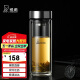 希诺双层玻璃杯男家用商务办公泡茶杯子过滤车载水杯XN-9302 345mL