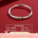 顺庆银楼（SHUN QIN YIN LOU SQ）足银9999银手镯牡丹花推拉银镯子送女友节日礼物银饰送女友 足银牡丹推拉银手镯约25克+证书