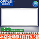 欧普（OPPLE）超薄1.3cm集成吊顶led灯厨房吸顶灯扣板平板灯30x60卫生间 38W 13㎡内适用 100lm 银框30*60
