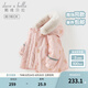 戴维贝拉（DAVE＆BELLA）冬季新款工装风女童棉服连帽儿童外套小童棉袄外衣加绒女宝宝衣服 小熊印花【现货】 110 cm（建议身高100-110cm）