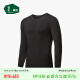 松山棉店【轻薄养肤衣】保暖秋衣秋裤男可打底轻薄保暖内衣女打底衫冬 男士-黑色-上衣 XL （女士170，男士180）
