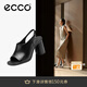 爱步（ECCO）鱼嘴高跟凉鞋女 25年夏季新款休闲百搭圆头粗跟凉鞋 雕塑233313 黑色23331301001 36