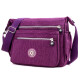 新款牛津布包包中年女包妈妈包斜挎包帆布包女士中老年人斜跨包大容量 葡萄紫色