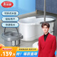 美丽雅旋转拖把40cm伸缩杆2拖布带桶墩布干湿两用一拖净免手洗家用墩布