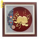 唐登寿桃金箔画摆件送贺寿星祝寿礼品6080大寿辰老人长辈生日礼物 福寿安康双桃