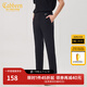 卡宾男装休闲裤春夏款LOGO刺绣长裤修身小脚裤I 煤黑色01 L /175/50