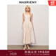 MAXRIENY【贵雅新中式-商场同款】绣花仙气方领连衣裙 米白 M 02/36