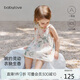 babylove女宝宝连衣裙夏季薄款纯棉挂脖裙甜美国风裙子公主裙清凉夏装