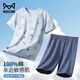 猫人儿童睡衣【100%棉】男童夏季薄款圆领睡衣男宝宝家居服套装