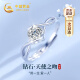中国黄金（CHINA GOLD）铂金钻石戒指女白金求结婚钻戒520送女朋友礼物情人节送老婆生日 【京速达】铂金一吻定情戒指定价