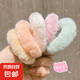 儿童毛绒大肠发圈秋冬兔耳朵毛圈头绳扎马尾皮筋毛毛发绳TS05 毛毛发圈5个
